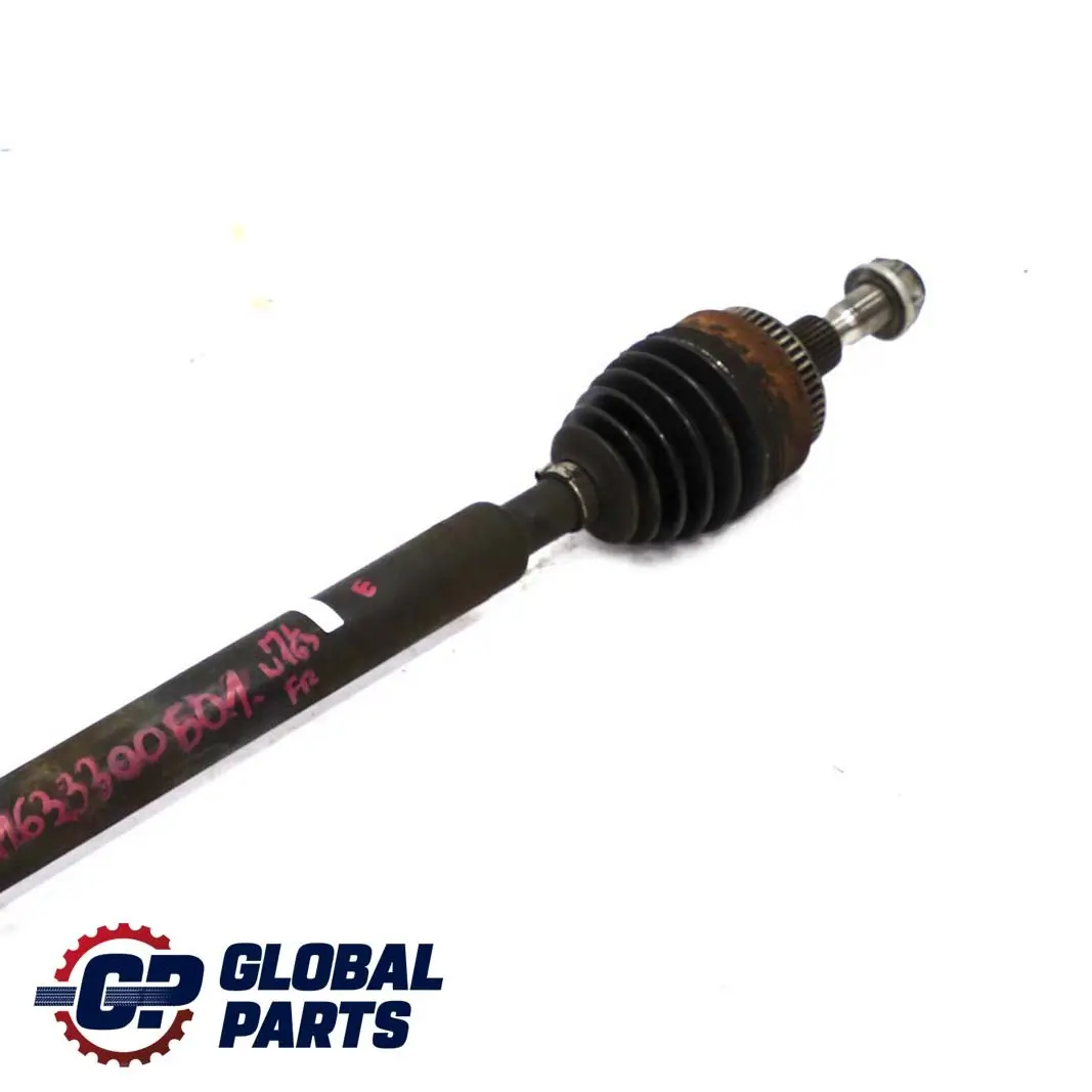 Assale anteriore destro Albero trasmissione uscita per Mercedes ML W163 con numero di parte A1633300501 Mercedes ML W163 Assale anteriore destro Albero trasmissione uscita - SKU A1633300501 - Numero di parte A1633300501