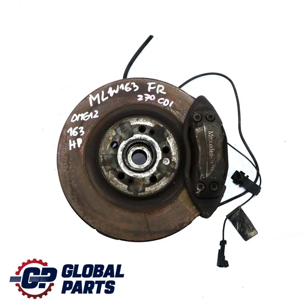 Delantero Derecho Suspension Freno Rueda Buje para Mercedes W163 270 CDI con número de pieza A1633300520 Mercedes W163 270 CDI Delantero Derecho Suspension Freno Rueda Buje - SKU A1633300520 - Número de pieza A1633300520