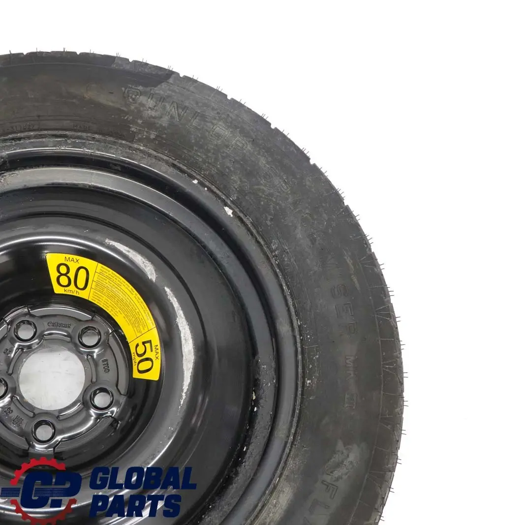  Mercedes-Benz M ML W163 Roue de secours Dunlop Pneu acier R18 155/90 - SKU A1634011102 - Numéro de pièce A2044000302