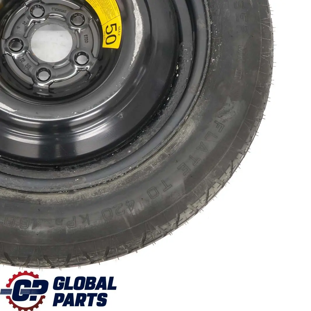  Mercedes-Benz M ML W163 Roue de secours Dunlop Pneu acier R18 155/90 - SKU A1634011102 - Numéro de pièce A2044000302