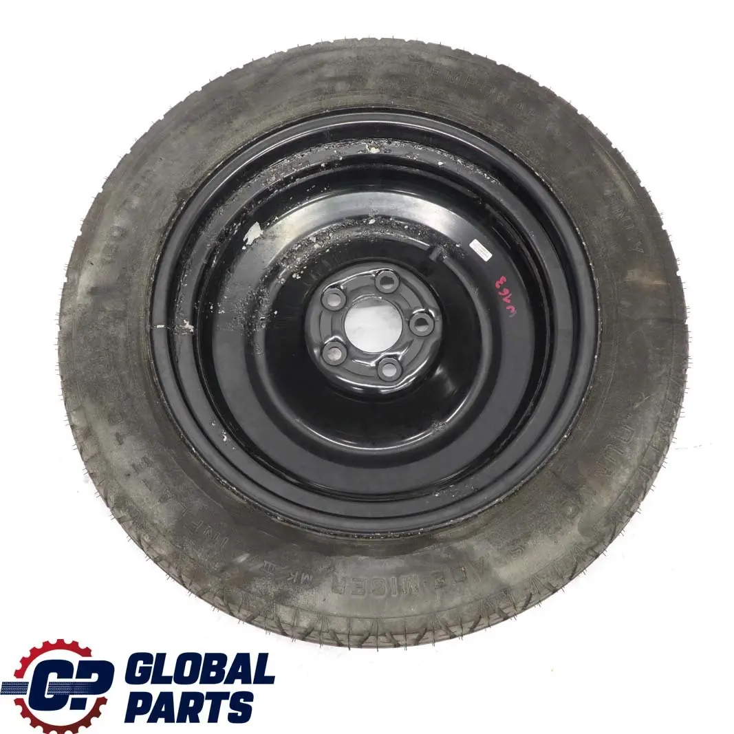  Mercedes-Benz M ML W163 Roue de secours Dunlop Pneu acier R18 155/90 - SKU A1634011102 - Numéro de pièce A2044000302