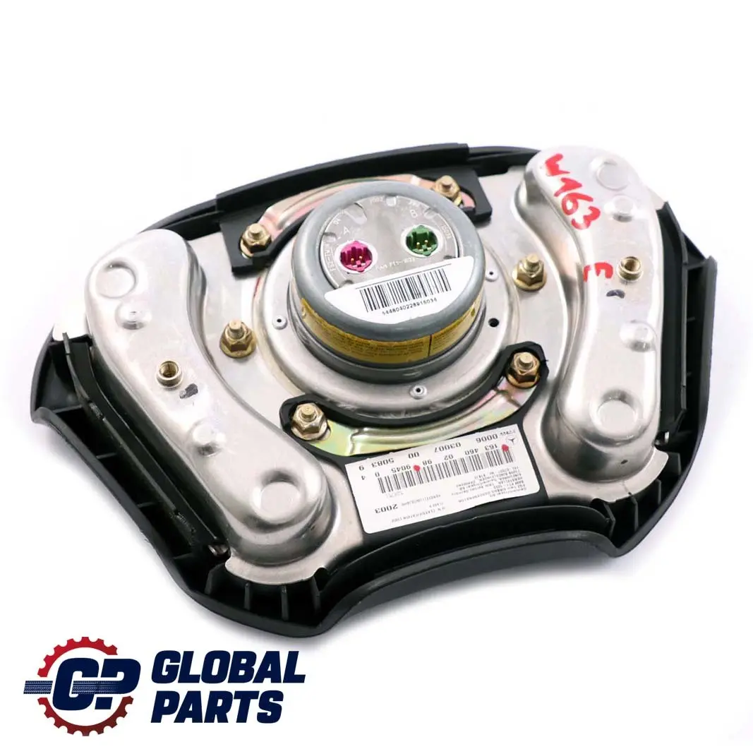 Steering Wheel Air Module Leather Black to Mercedes ML W163 with Part number A1634600298 Mercedes ML W163 Steering Wheel Air Module Leather Black - SKU A1634600298 - Part number A1634600298