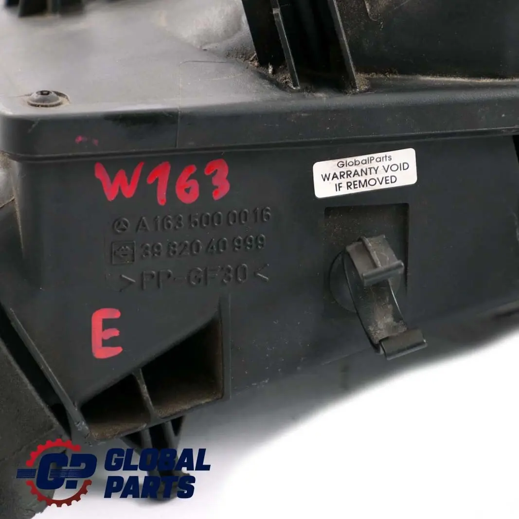 ML270 CDI W163 Air Intake Filter Box Housing to Mercedes M-Class with Part number A1635000016 Mercedes M-Class ML270 CDI W163 Air Intake Filter Box Housing - SKU A1635000016 - Part number A1635000016