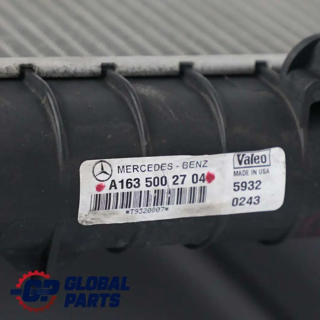 Mercedes W163 270 CDI Radiateur de refroidissement du moteur A1635002704 - SKU A1635000103 - Numéro de pièce A1635000103