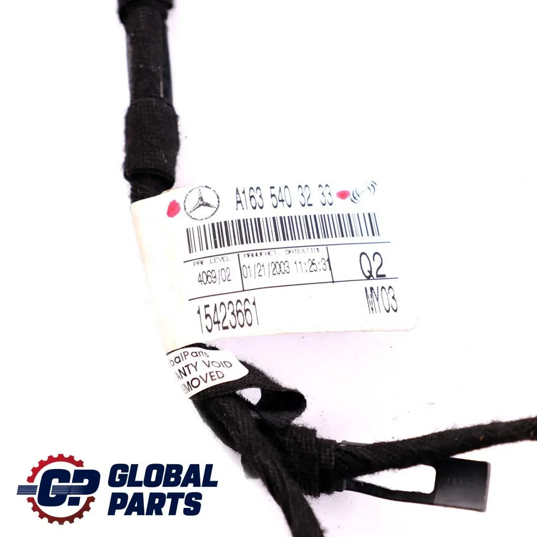 Mercedes-Benz M ML W163 Rear Left Right Door Wiring Loom Harness para con número de pieza A1635403233 Mercedes-Benz M ML W163 Rear Left Right Door Wiring Loom Harness - SKU A1635403110 - Número de pieza A1635403233