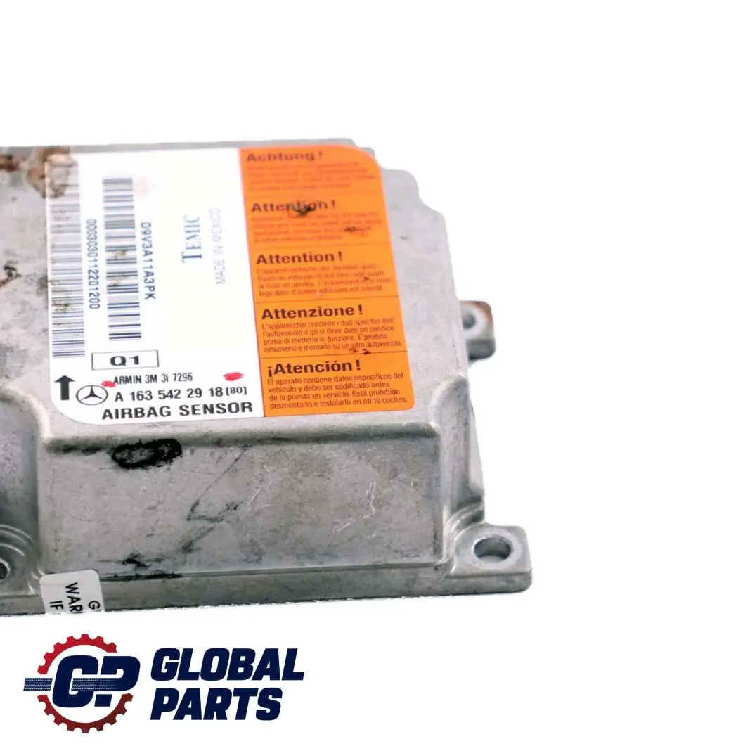 Mercedes W163 Module de l'unité de contrôle du système d'air ECU - SKU A1635422918 - Numéro de pièce A1635422918