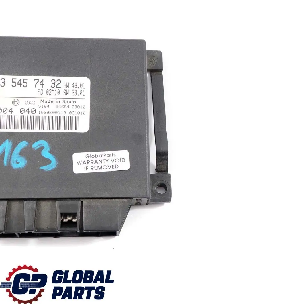 Mercedes-Benz ML W163 Parktronic Parking Control Unit Module to with Part number A1635457432 Mercedes-Benz ML W163 Parktronic Parking Control Unit Module - SKU A1635457432 - Part number A1635457432