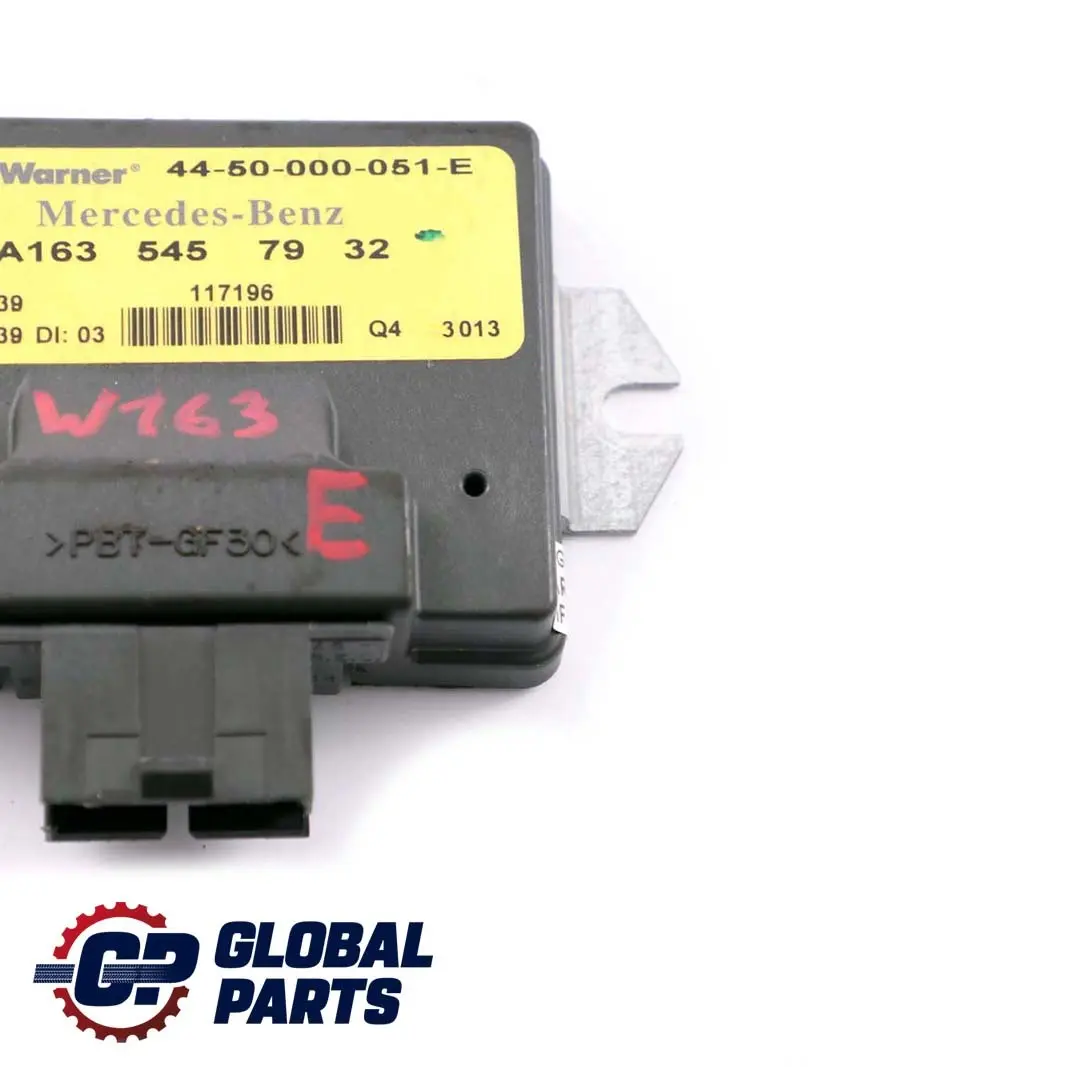 Módulo Unidad Control Caja Transferencia ECU para Mercedes ML W163 con número de pieza A1635457932 Mercedes ML W163 Módulo Unidad Control Caja Transferencia ECU - SKU A1635457932 - Número de pieza A1635457932