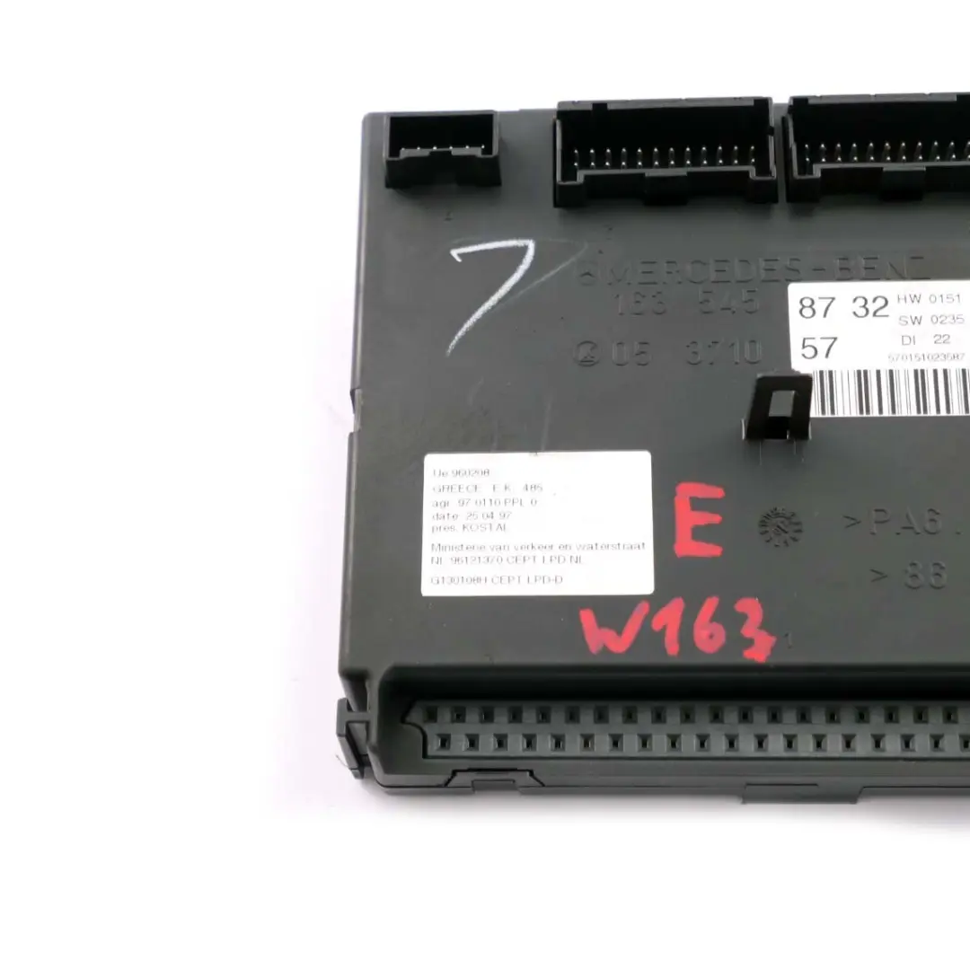 Benz ML Class W163 SAM Body Control Fuse Module Unit ECU to Mercedes with Part number A1635458732 Mercedes Benz ML Class W163 SAM Body Control Fuse Module Unit ECU - SKU A1635458732 - Part number A1635458732