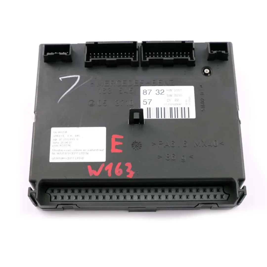 Benz ML Class W163 SAM Body Control Fuse Module Unit ECU to Mercedes with Part number A1635458732 Mercedes Benz ML Class W163 SAM Body Control Fuse Module Unit ECU - SKU A1635458732 - Part number A1635458732