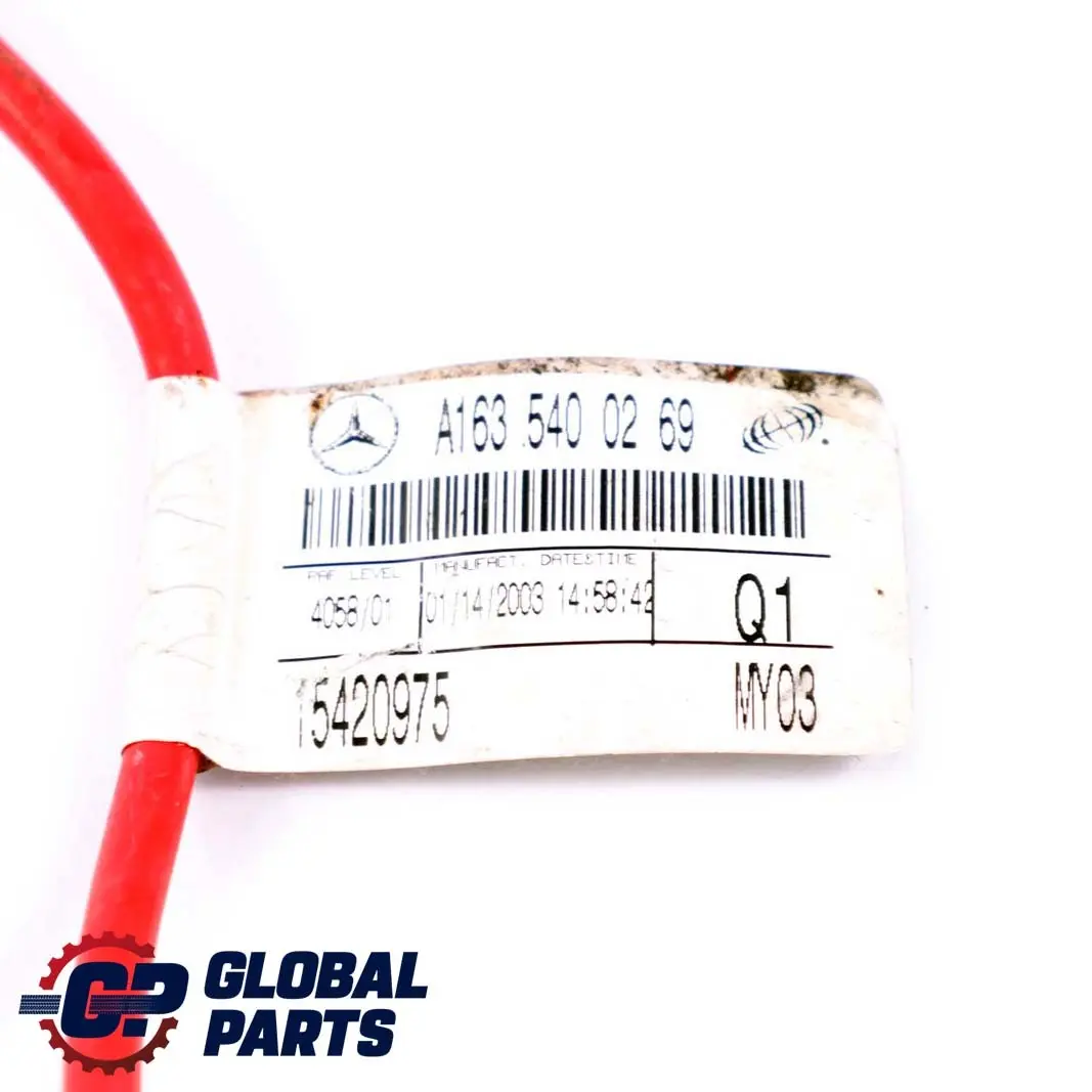 Mercedes-Benz M ML W163 Bateria Cable Positivo Conector para con número de pieza A1635400269 Mercedes-Benz M ML W163 Bateria Cable Positivo Conector - SKU A1635460141 - Número de pieza A1635400269