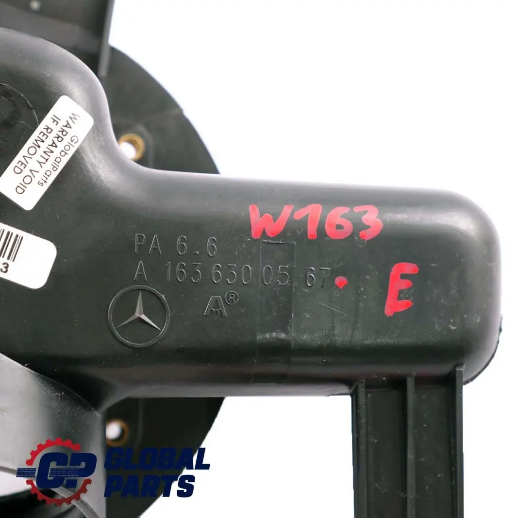 Soporte Cuello de Llenado del Deposito Combustible para Mercedes W163 con número de pieza A1636300567 Mercedes W163 Soporte Cuello de Llenado del Deposito Combustible - SKU A1636300567 - Número de pieza A1636300567