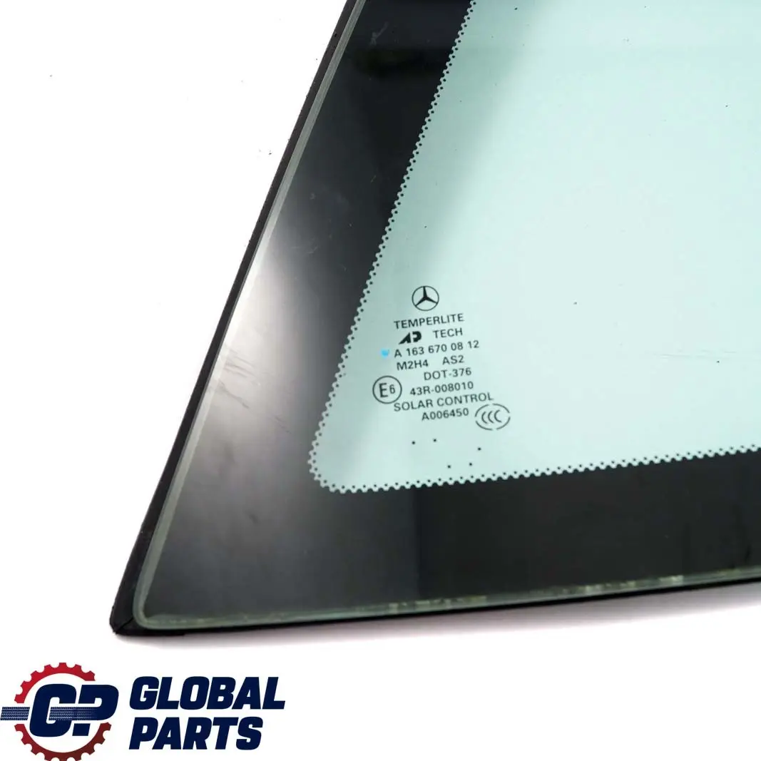  Mercedes-Benz ML W163 Rear Right O/S Quarter Side Window Tinted Green Glass AS2 - SKU A1636700812 - Part number A1636700812