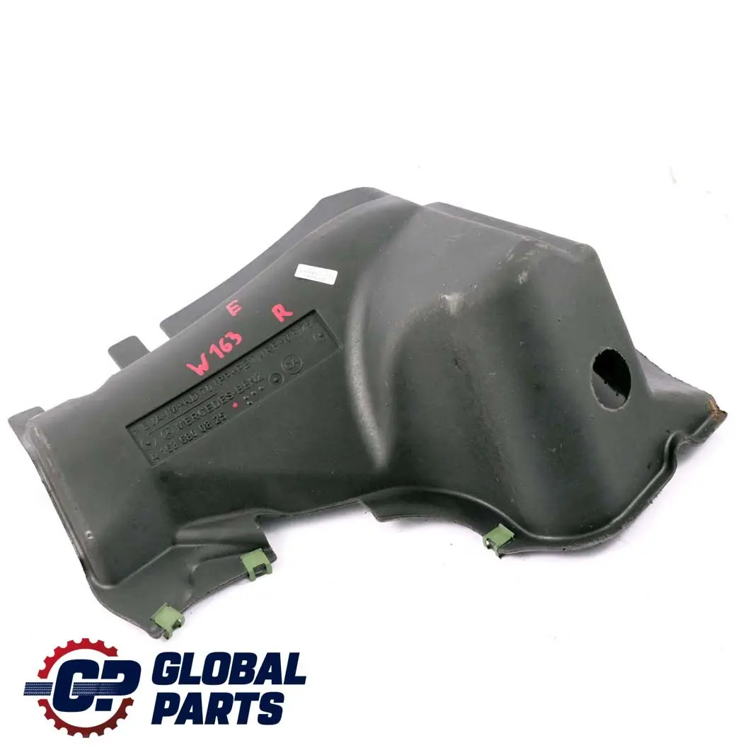 Panel Revestimiento Aislamiento Trasero Derecho para Mercedes ML W163 con número de pieza A1636800825 Mercedes ML W163 Panel Revestimiento Aislamiento Trasero Derecho - SKU A1636800825 - Número de pieza A1636800825