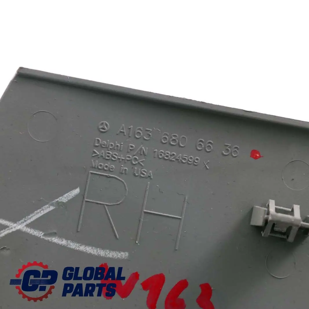 Mercedes-benz M ML W163 Carenage Capot Droite Tableau de Bord pour à propos du numéro de pièce A1636806636 Mercedes-benz M ML W163 Carenage Capot Droite Tableau de Bord - SKU A1636806636 - Numéro de pièce A1636806636