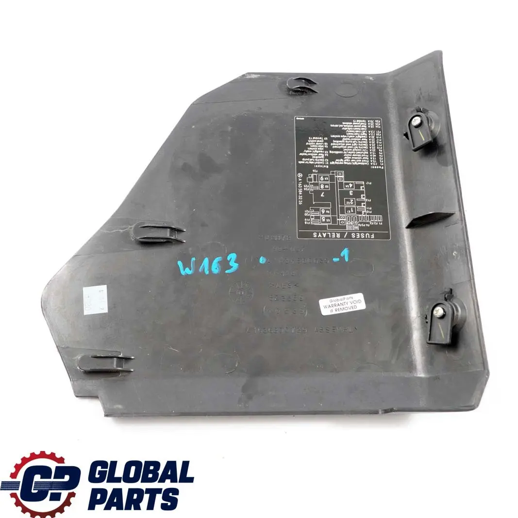  Mercedes-Benz M-Class ML W163 1 Fuse Box Relay Lid Cover Trim - SKU A1636880035-1 - Part number A1636880035