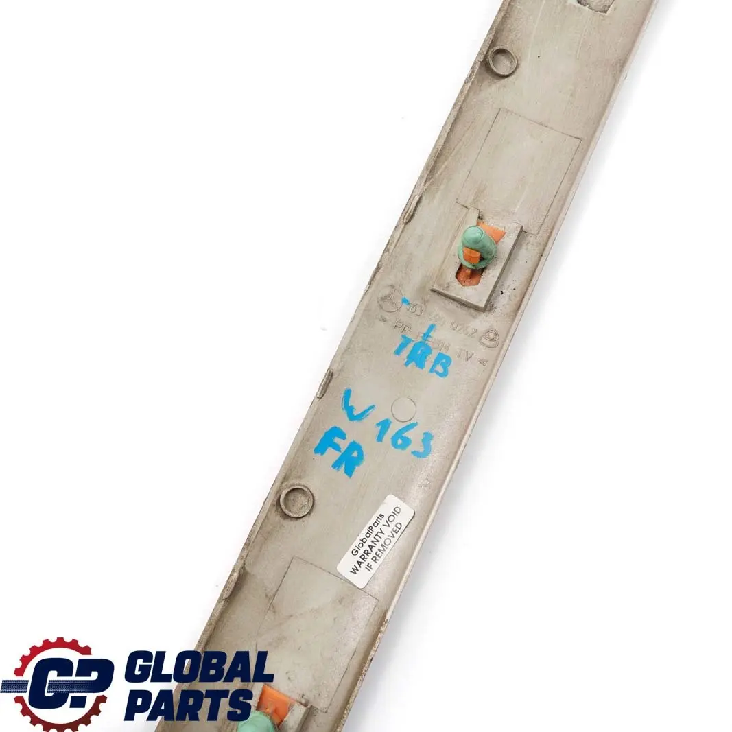 Mercedes-Benz W163 Front Right Door O/S Trim Strip Moulding Travertine Beige to with Part number A1636900262 Mercedes-Benz W163 Front Right Door O/S Trim Strip Moulding Travertine Beige - SKU A1636900262-TRB - Part number A1636900262
