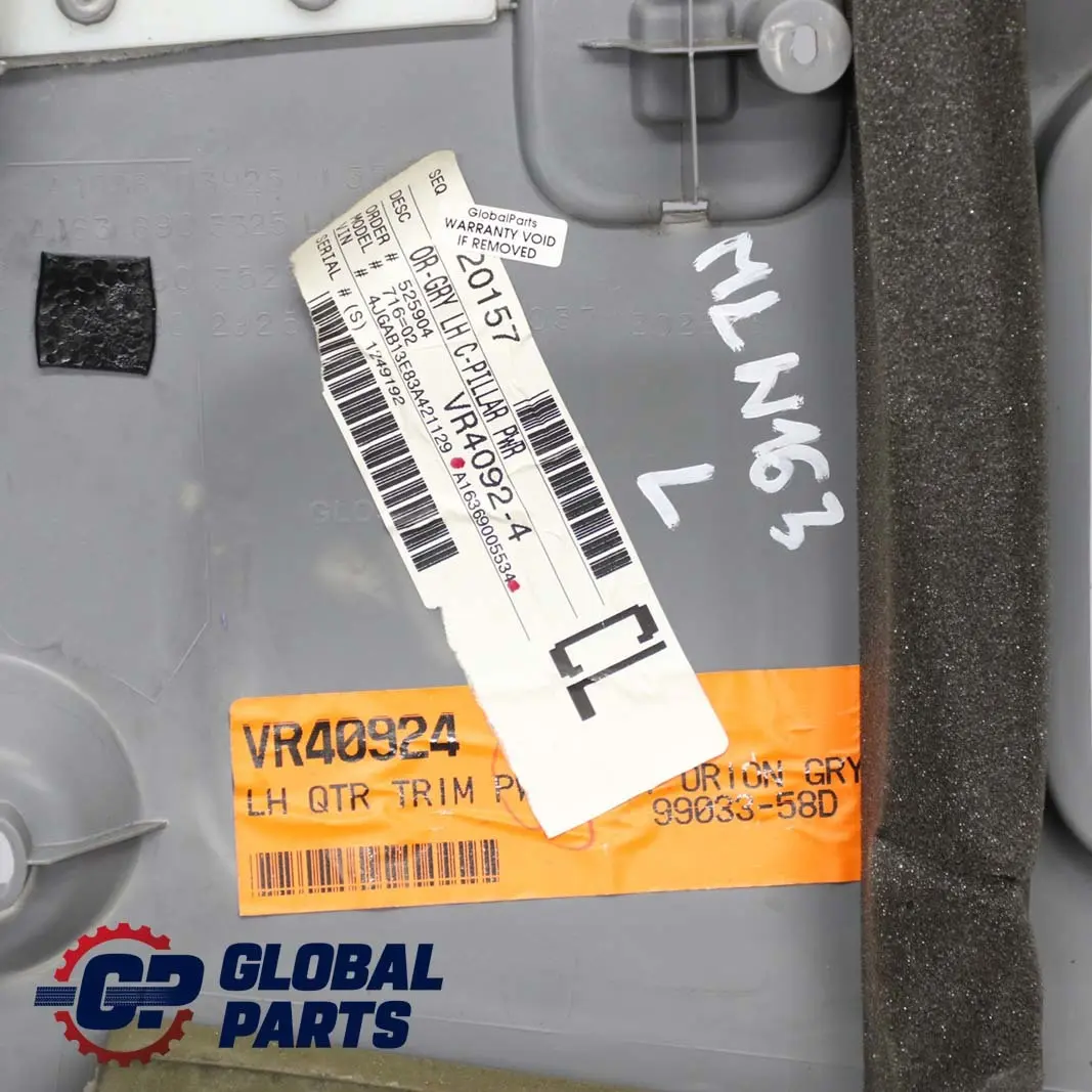  Mercedes-benz M ML W163 Hayon Rumble Couverture a Gauche - SKU A1636900553 - Numéro de pièce A1636900553