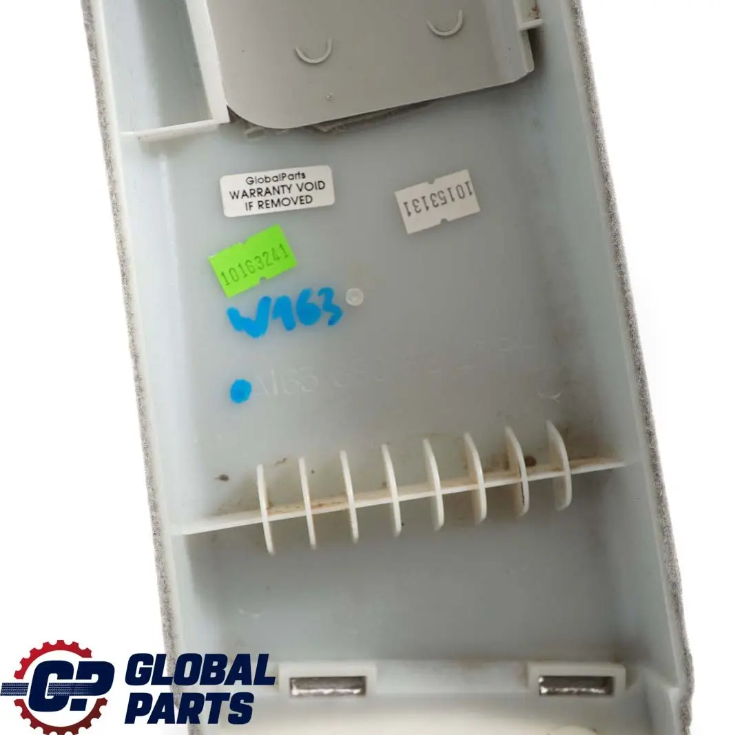 Mercedes-Benz M ML W163 Right O/S Upper Top B-Pillar Trim Cover to with Part number A1636906225 Mercedes-Benz M ML W163 Right O/S Upper Top B-Pillar Trim Cover - SKU A1636906225 - Part number A1636906225