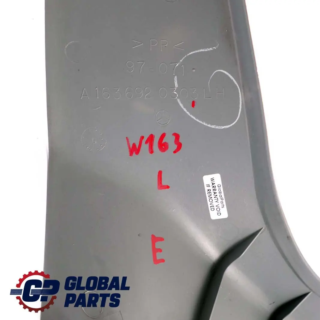  Mercedes-Benz M ML W163 D-Säule Verkleidung Abdeckung Links Grau - SKU A1636920303 - Teilenummer A1636920303