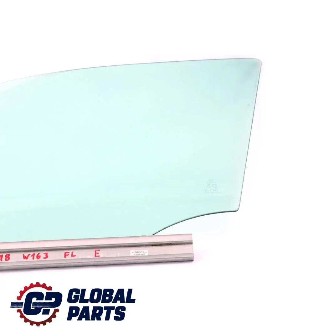 Mercedes-Benz M-Class ML W163 Front Left N/S Window Glass Green AS2 to with Part number A1637200118 Mercedes-Benz M-Class ML W163 Front Left N/S Window Glass Green AS2 - SKU A1637200118 - Part number A1637200118