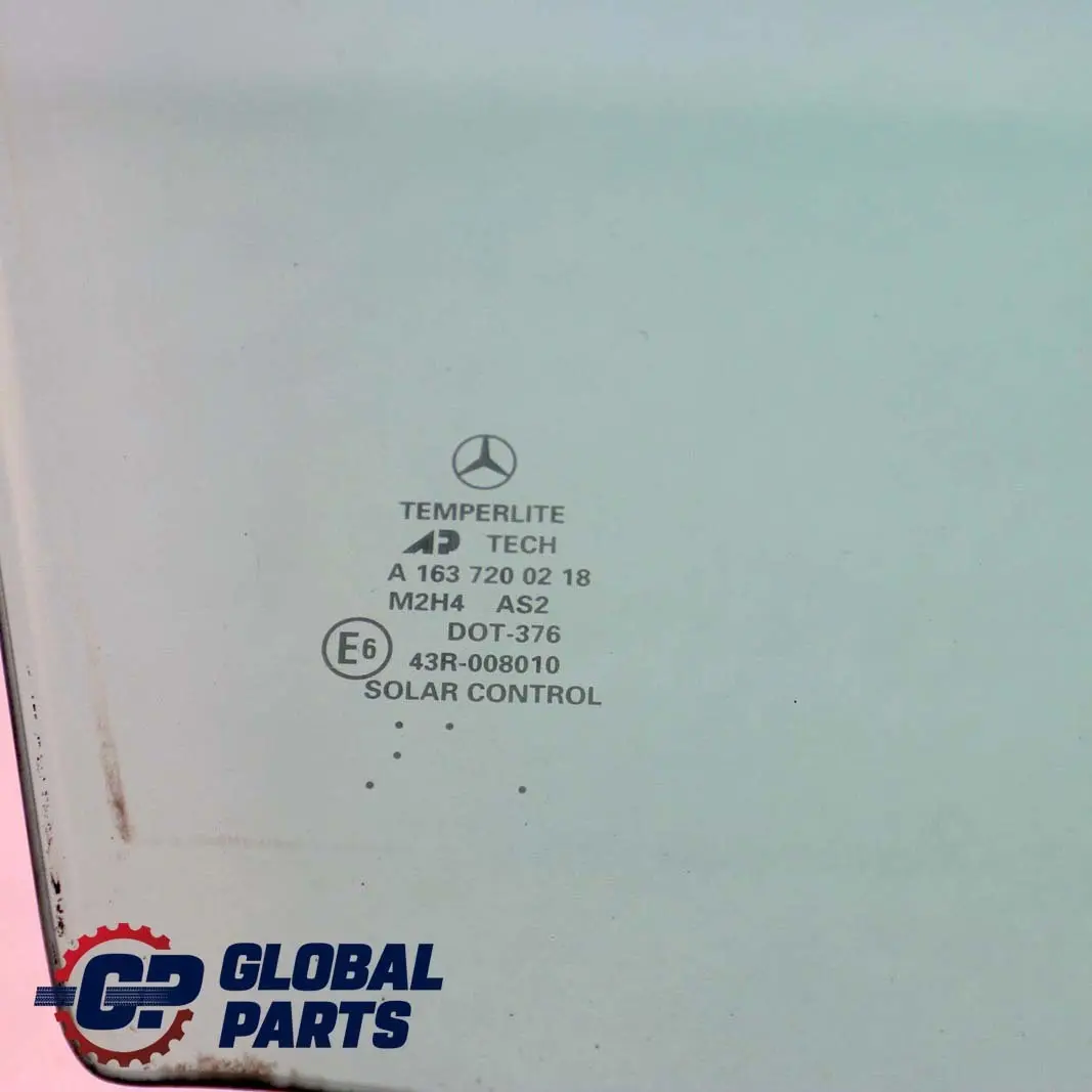 Mercedes-Benz M-Klasse ML W163 Vorne Rechts Grün Glas Scheibe AS2 für mit Teilenummer A1637200218 Mercedes-Benz M-Klasse ML W163 Vorne Rechts Grün Glas Scheibe AS2 - SKU A1637200218 - Teilenummer A1637200218