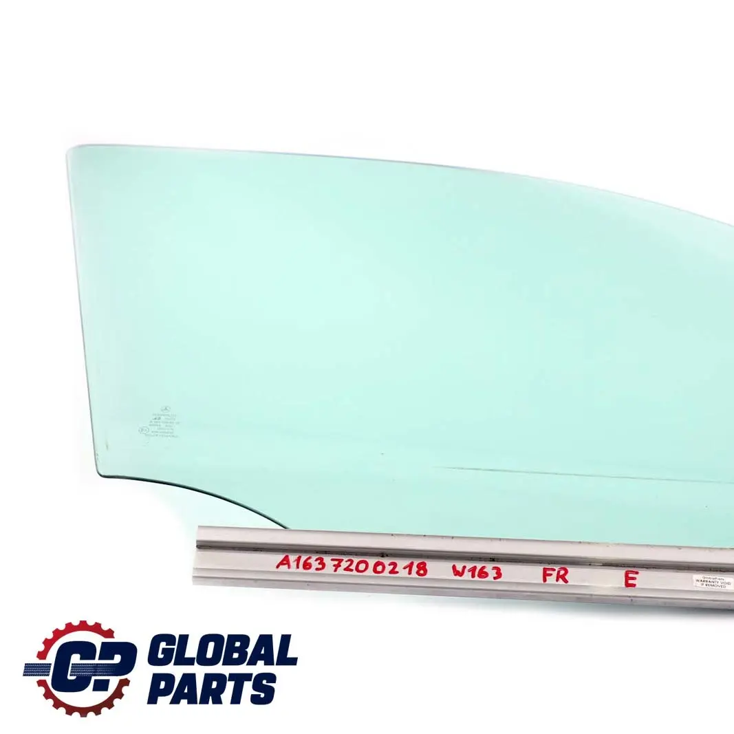 MERCEDES-BENZ M-CLASSE ML W163 avant Droit Vert Verre Vitre AS2 pour à propos du numéro de pièce A1637200218 MERCEDES-BENZ M-CLASSE ML W163 avant Droit Vert Verre Vitre AS2 - SKU A1637200218 - Numéro de pièce A1637200218