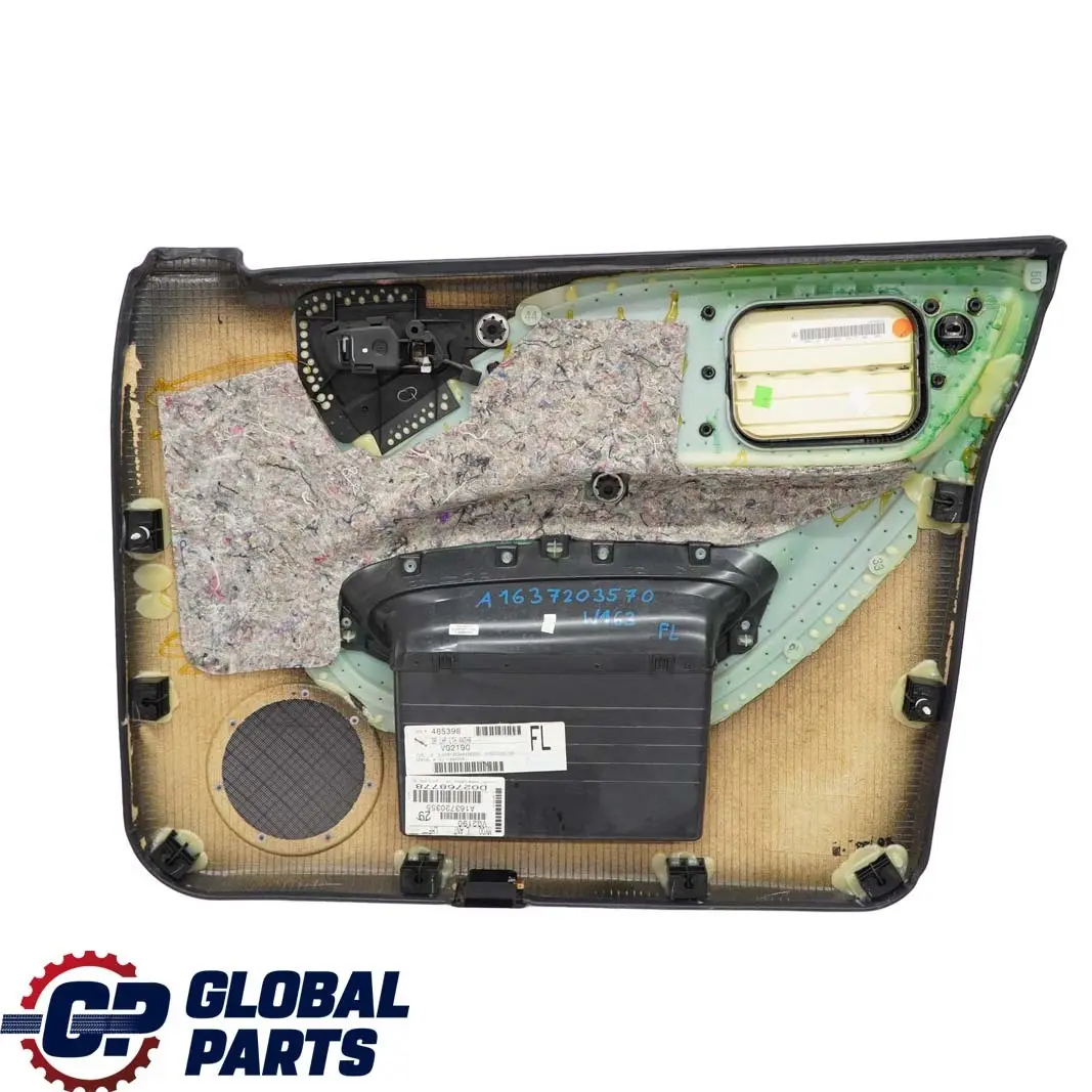 Mercedes-Benz ML W163 Front Left N/S Door Card Trim Panel Black Leather to with Part number A1637203570 Mercedes-Benz ML W163 Front Left N/S Door Card Trim Panel Black Leather - SKU A1637203570 - Part number A1637203570