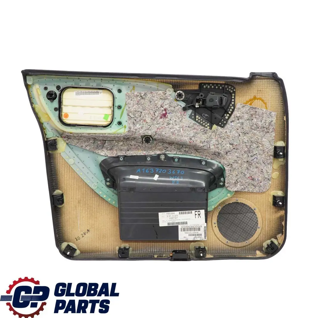 Mercedes-Benz ML W163 Front Right O/S Door Card Trim Panel Black Leather to with Part number A1637203670 Mercedes-Benz ML W163 Front Right O/S Door Card Trim Panel Black Leather - SKU A1637203670 - Part number A1637203670