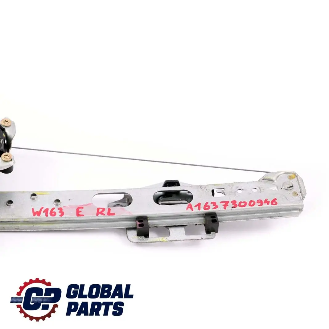 Left Door N/S Window Regulator Lifter to Mercedes ML W163 Rear with Part number A1637300946 Mercedes ML W163 Rear Left Door N/S Window Regulator Lifter - SKU A1637300946 - Part number A1637300946