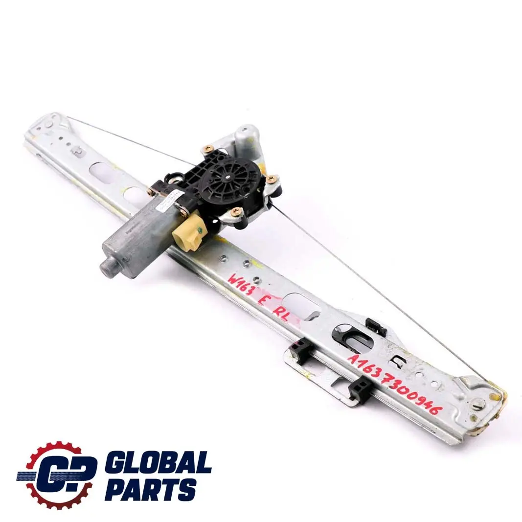 Left Door N/S Window Regulator Lifter to Mercedes ML W163 Rear with Part number A1637300946 Mercedes ML W163 Rear Left Door N/S Window Regulator Lifter - SKU A1637300946 - Part number A1637300946