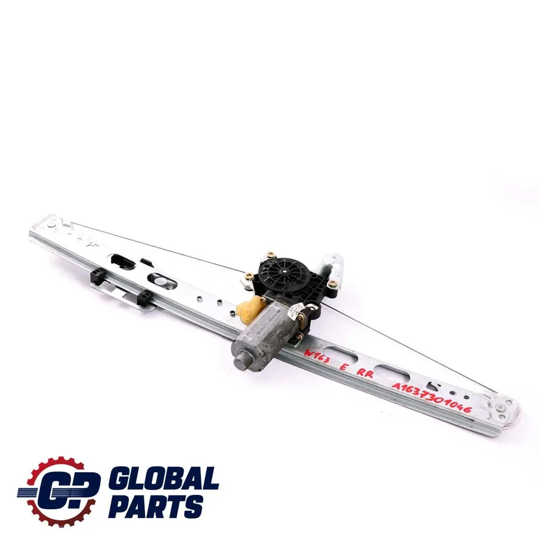 Right Door Window Regulator Lifter to Mercedes ML W163 Rear with Part number A1637301046 Mercedes ML W163 Rear Right Door Window Regulator Lifter - SKU A1637301046 - Part number A1637301046