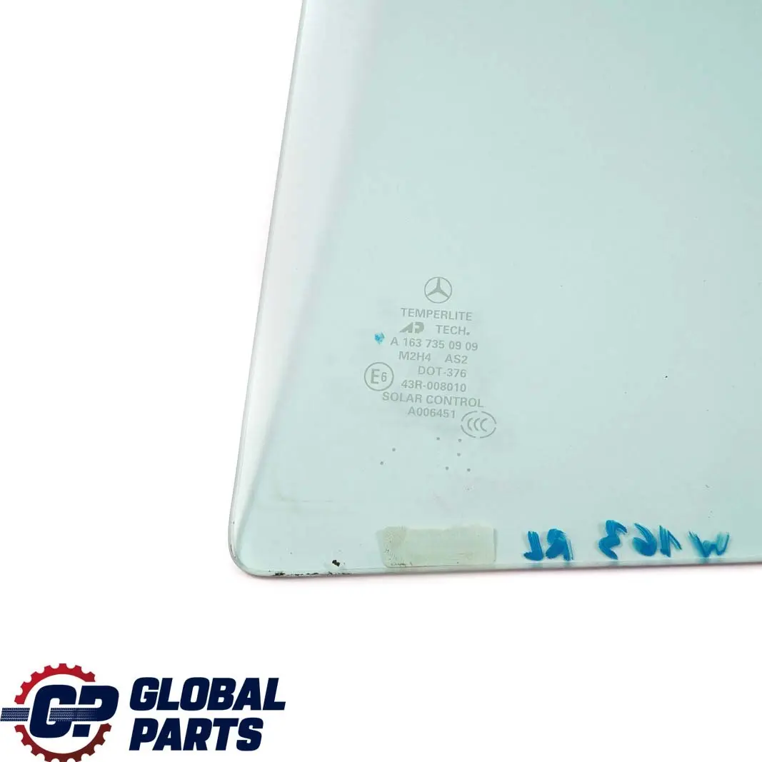 Mercedes-Benz M-Klasse ML W163 Hinten Links Tür Glas Scheibe AS2 für mit Teilenummer A1637350909 Mercedes-Benz M-Klasse ML W163 Hinten Links Tür Glas Scheibe AS2 - SKU A1637350909 - Teilenummer A1637350909