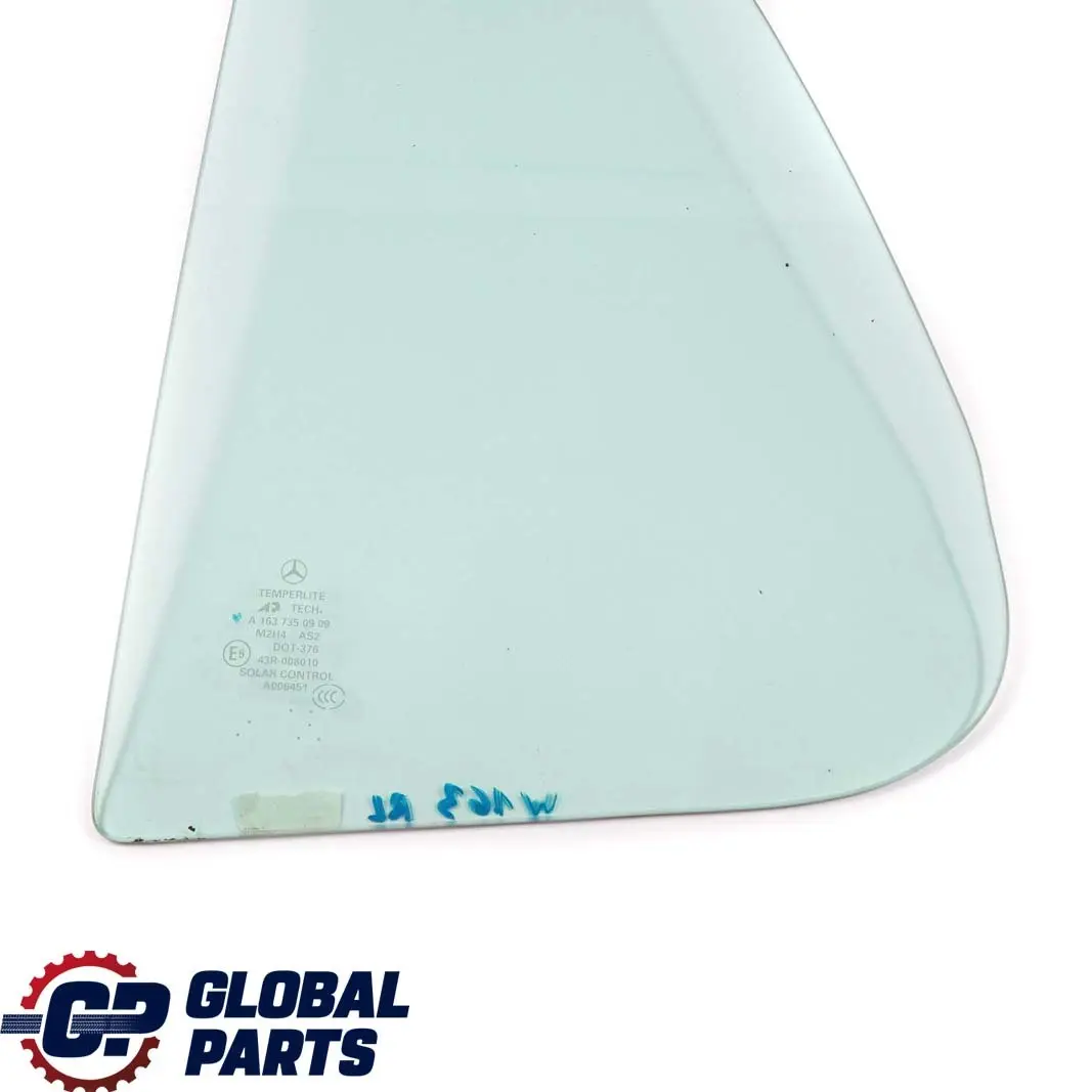  Mercedes-Benz M-Class ML W163 Rear Left N/S Door Window Small Green Glass AS2 - SKU A1637350909 - Part number A1637350909
