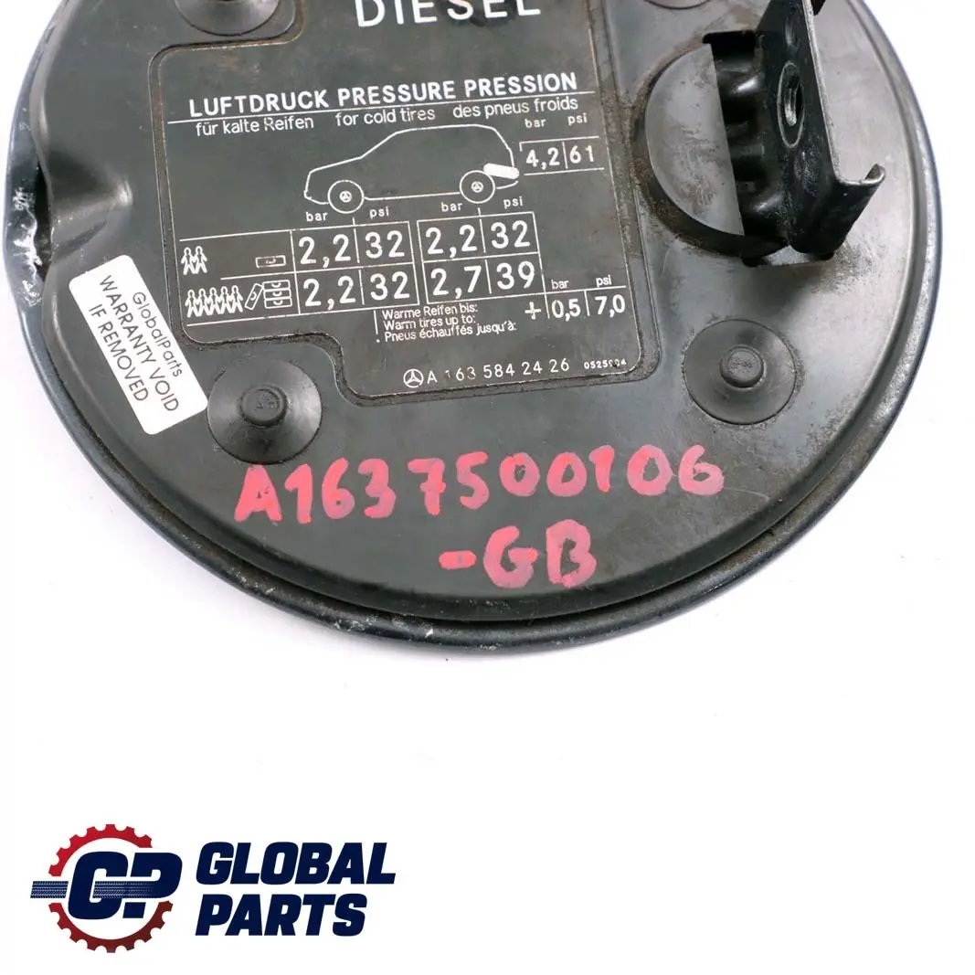  Mercedes-Benz M-Klasse ML W163 Tankklappe Tankdeckel Grün Schwarz 189 - SKU A1637500106-GB - Teilenummer A1637500106