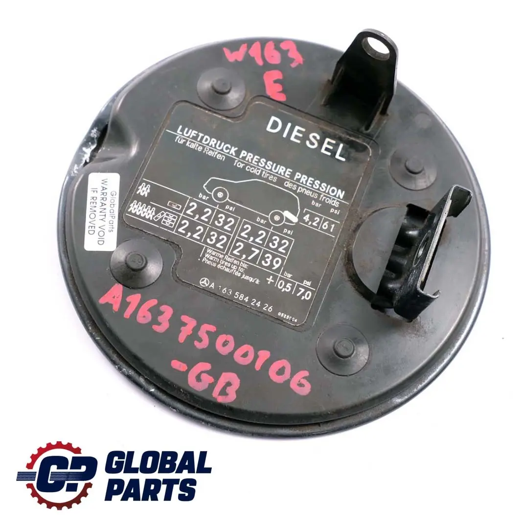  Mercedes-Benz M-Class ML W163 Fuel Flap Tank Cap Cover Green Black 189 - SKU A1637500106-GB - Part number A1637500106