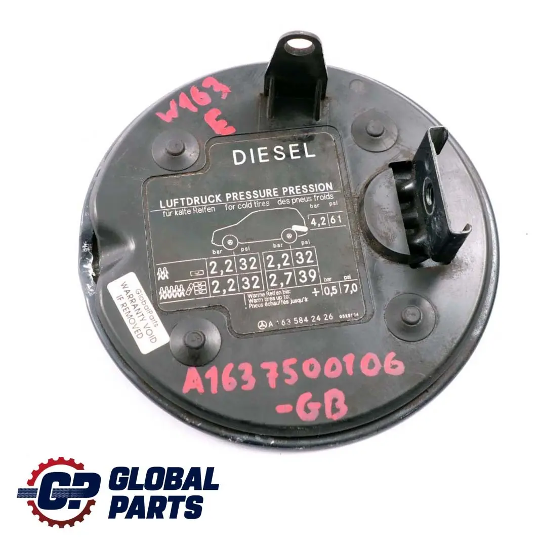  Mercedes-Benz M-Klasse ML W163 Tankklappe Tankdeckel Grün Schwarz 189 - SKU A1637500106-GB - Teilenummer A1637500106