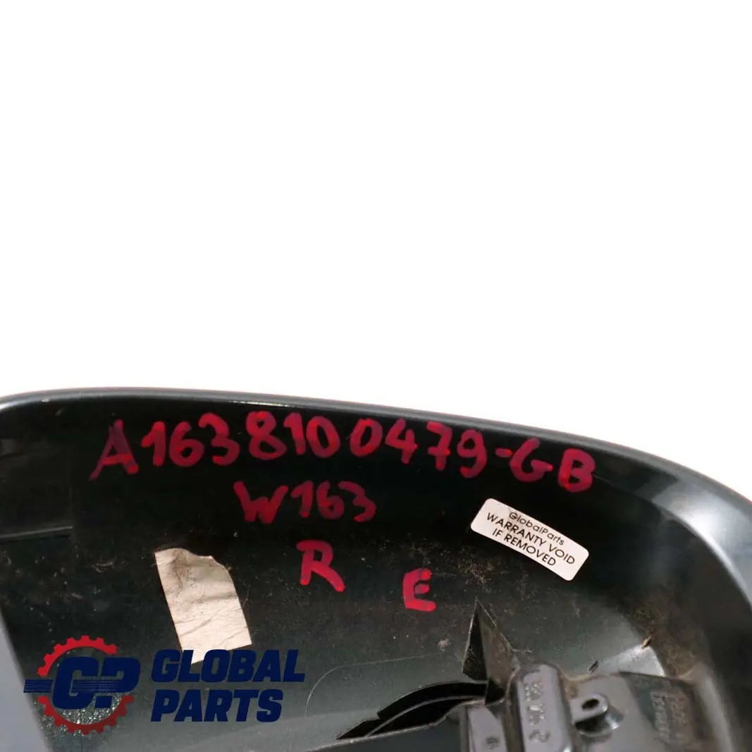 Mercedes-Benz M ML W163 Right Cover Wing Mirror Housing Green Black to with Part number A1638100479 Mercedes-Benz M ML W163 Right Cover Wing Mirror Housing Green Black - SKU A1638100479-GB - Part number A1638100479