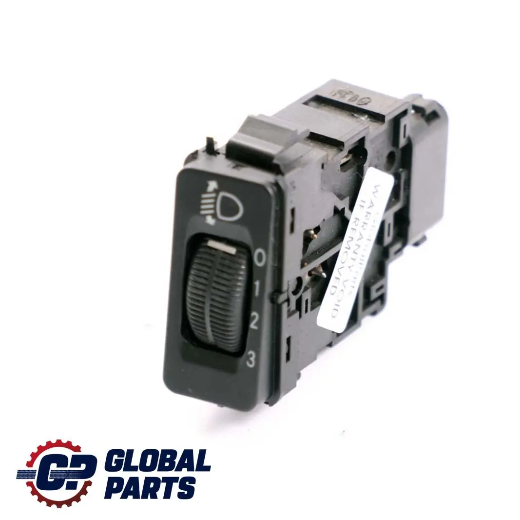 Interruptor control nivel ajuste altura faros delanteros para Mercedes M ML W163 con número de pieza A1638200010 Mercedes M ML W163 Interruptor control nivel ajuste altura faros delanteros - SKU A1638200010 - Número de pieza A1638200010