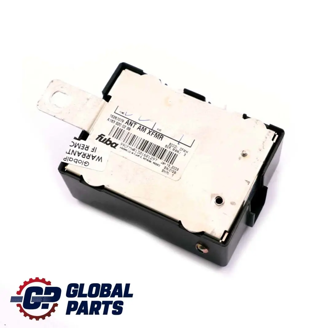 Mercedes-Benz M-Klasse ML W163 Antenne Weiche Verstärker Modul für mit Teilenummer A1638200289 Mercedes-Benz M-Klasse ML W163 Antenne Weiche Verstärker Modul - SKU A1638200289 - Teilenummer A1638200289