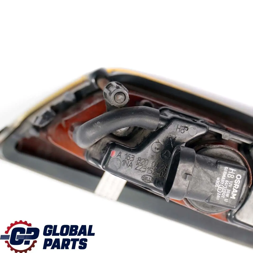 Mercedes-Benz M-Class ML W163 Front Bumper Right O/S Fog Lamp Light to with Part number A1638200428 Mercedes-Benz M-Class ML W163 Front Bumper Right O/S Fog Lamp Light - SKU A1638200428 - Part number A1638200428