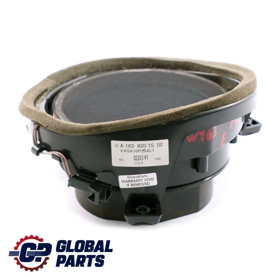 Front Left N/S Door Speaker Loudspeaker to Mercedes M-Class ML W163 with Part number A1638201502 Mercedes M-Class ML W163 Front Left N/S Door Speaker Loudspeaker - SKU A1638201502 - Part number A1638201502