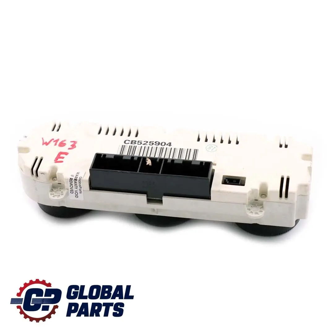 Mercedes-Benz M-Klasse ML W163 Klimabedienteil Schalterblock für mit Teilenummer A1638204289 Mercedes-Benz M-Klasse ML W163 Klimabedienteil Schalterblock - SKU A1638204289 - Teilenummer A1638204289