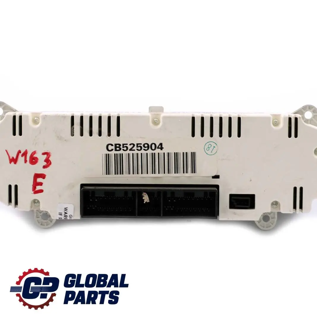 Mercedes M-Class ML W163 Heater Climate Control Unit Switch Panel - SKU A1638204289 - Part number A1638204289