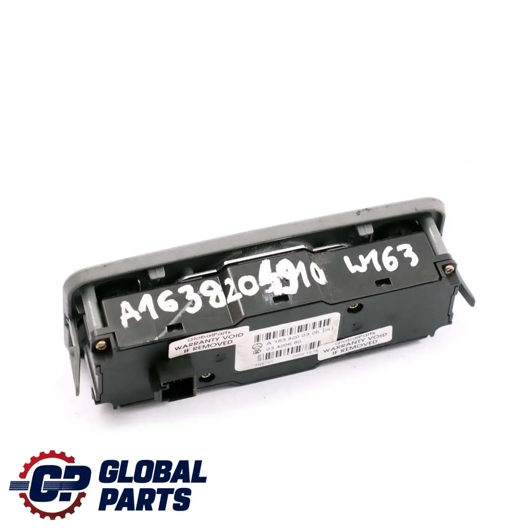 Console centrale Pannello interruttore aria condizionata finestra per Mercedes W163 con numero di parte A1688206810 Mercedes W163 Console centrale Pannello interruttore aria condizionata finestra - SKU A1638204910 - Numero di parte A1688206810