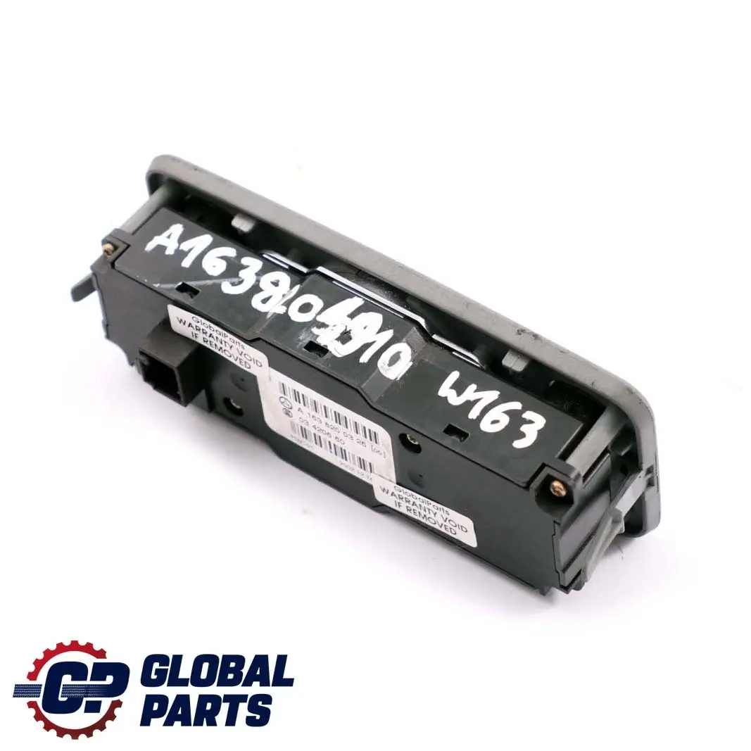 Mercedes M W163 Consola Central Ventana Aire Acondicionado Panel Interruptores - SKU A1638204910 - Número de pieza A1688206810