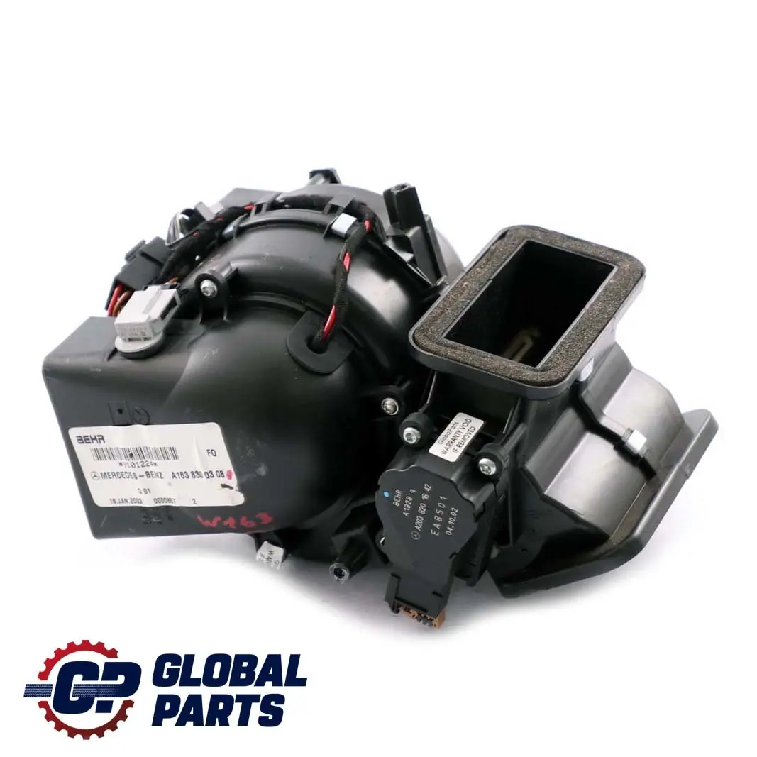 Unidad De Soplador Del Calentador Trasero para Mercedes W163 con número de pieza A1638300308 Mercedes W163 Unidad De Soplador Del Calentador Trasero - SKU A1638300308 - Número de pieza A1638300308