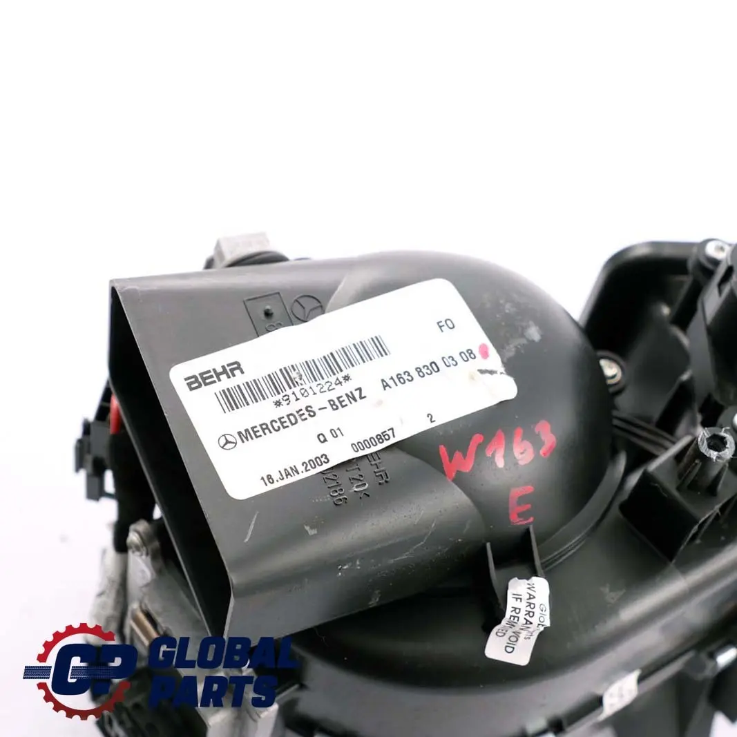 Gebläsemotor Heizungs Motor für Mercedes ML W163 mit Teilenummer A1638300308 Mercedes ML W163 Gebläsemotor Heizungs Motor - SKU A1638300308 - Teilenummer A1638300308