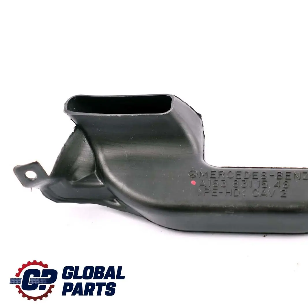  Mercedes-Benz ML-Class W163 Air Duct Guide Channel Bottom Left N/S - SKU A1638311546 - Part number A1638311546