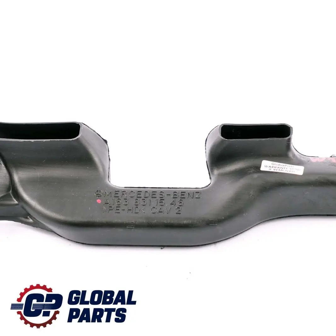 Conducto De Aire Canal Guia Inferior Izquierdo para Mercedes ML W163 con número de pieza A1638311546 Mercedes ML W163 Conducto De Aire Canal Guia Inferior Izquierdo - SKU A1638311546 - Número de pieza A1638311546